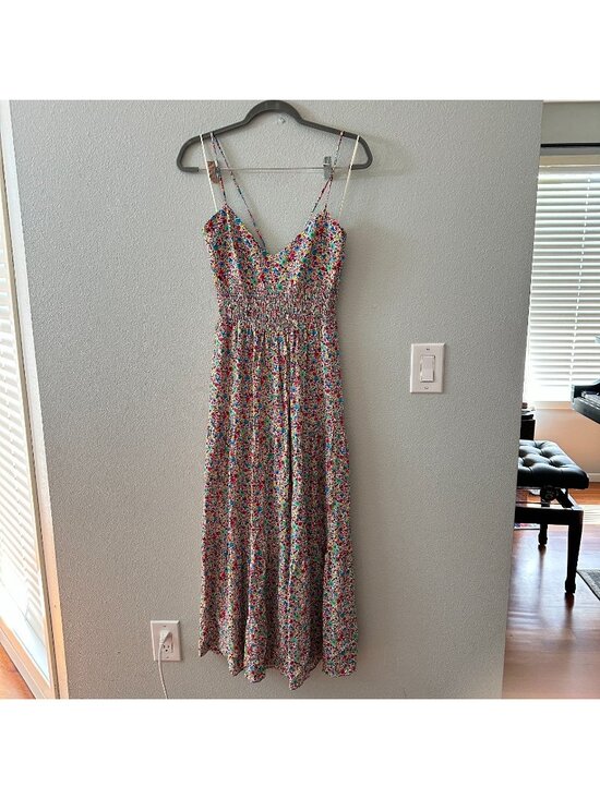 Zara Dresses & Skirts - Zara Strappy Floral Midi Dress Women's XL Open Back Boho